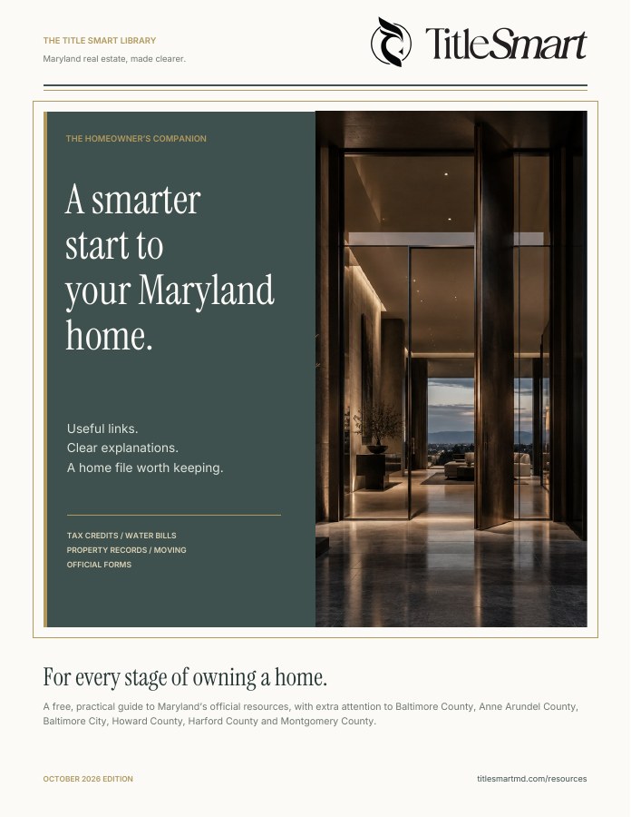 Title Smart Maryland homeowner guide cover
